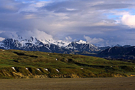美国,阿拉斯加,德纳里峰国家公园,靠近,中心,阿拉斯加山脉