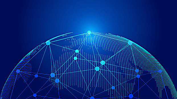 点线链接,数码地球构建的全球科技互联网网络技术