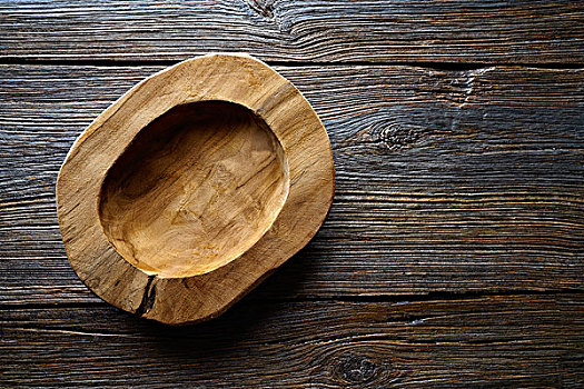 木质,人工,盘子,碗,木桌,背景