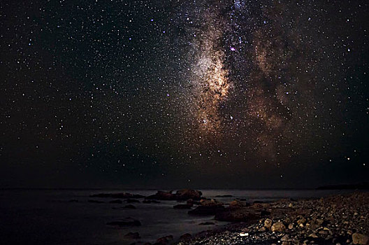 银河,高处,海洋,克里特岛,希腊