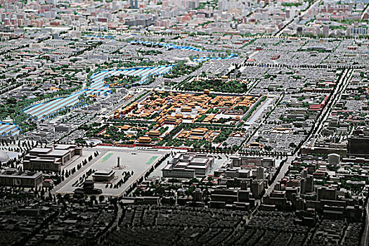 北京市规划展览馆天安门广场沙盘模型鸟瞰图