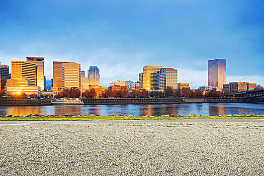 空,土路,城市,天际线,波特兰