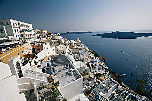 希腊,基克拉迪群岛,锡拉岛,白天,城市,大幅,尺寸