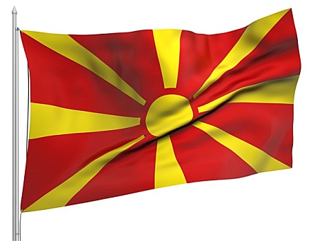 飞,旗帜,马其顿,国家
