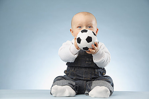 男婴,玩,足球