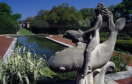 雕塑,花园,新奥尔良,植物园,路易斯安那,美国