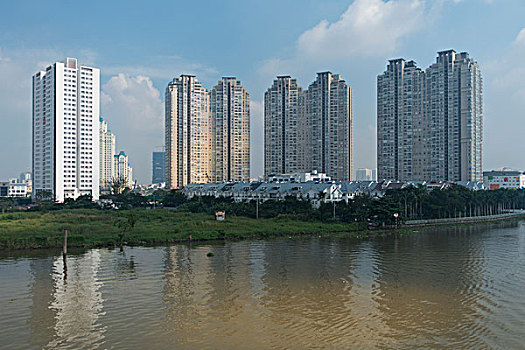 现代,公寓楼,胡志明市,越南,亚洲
