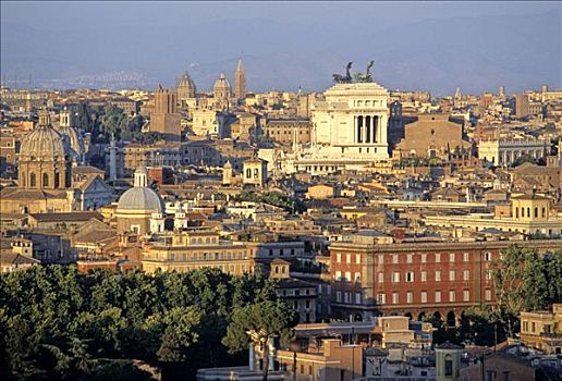 全景,国家纪念建筑,罗马,拉齐奥,意大利,欧洲