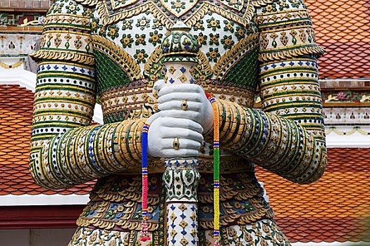特写,郑王庙,庙宇,曼谷,泰国