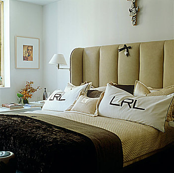 床头板,双人床,豪华,床上用品,不同,质地,褐色,饼干,创作,感觉,温暖,舒适