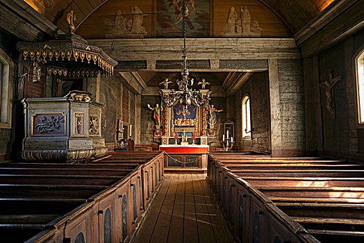 内景,教堂,南方,瑞典