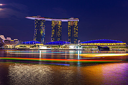 新加坡城市景观夜景