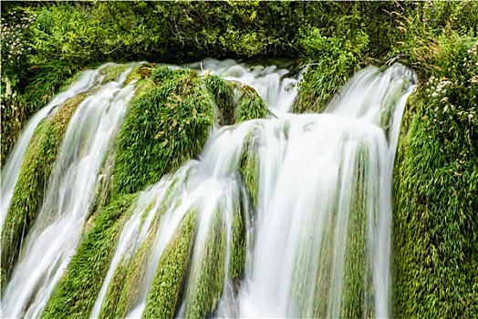 大,瀑布,风景,国家公园,克罗地亚