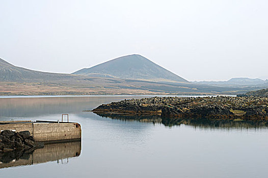 火山岩,地点,湖,斯奈山半岛,西部,冰岛