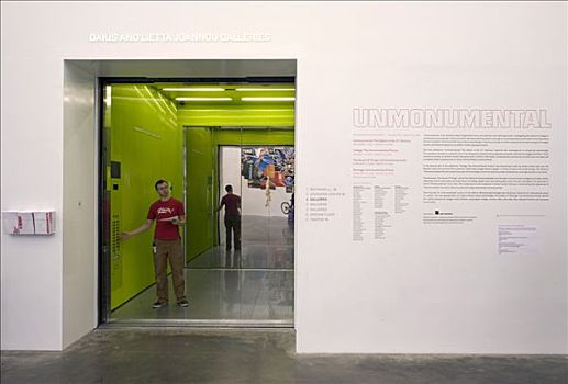 博物馆,当代艺术,举起,展示,信息