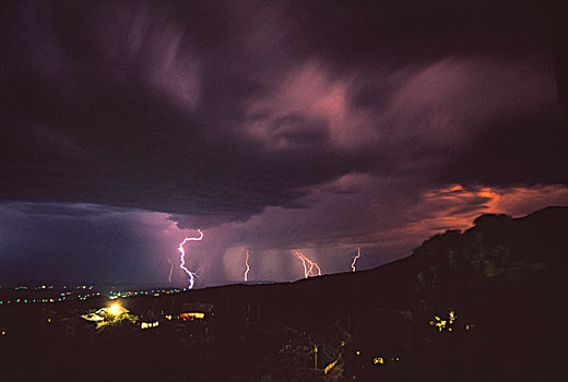 电,风暴,亚利桑那,美国