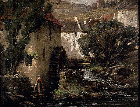 水磨,19世纪,艺术家