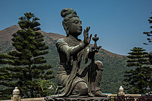 佛教,雕塑,天坛大佛,大佛,大屿山,香港,中国,亚洲