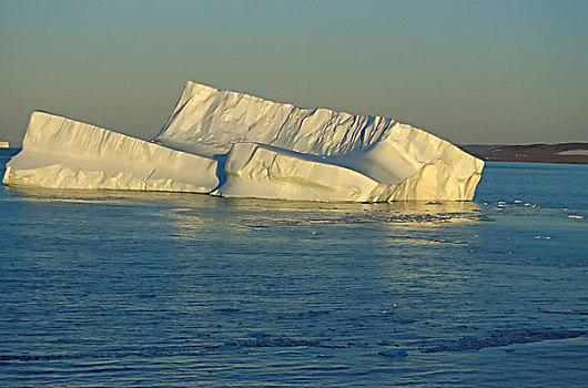 冰山,日出,格陵兰
