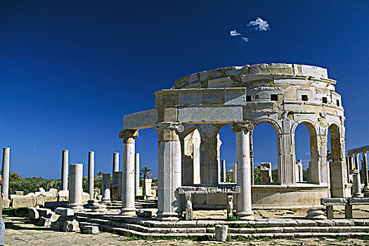 罗马,遗址,莱普蒂斯马格纳,利比亚