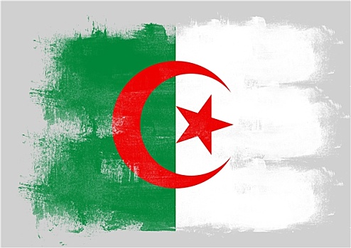 旗帜,阿尔及利亚,涂绘,画刷