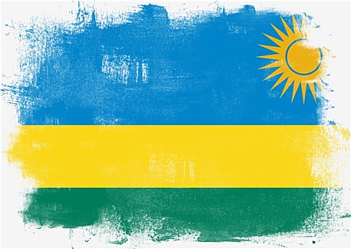 旗帜,卢旺达,涂绘,画刷