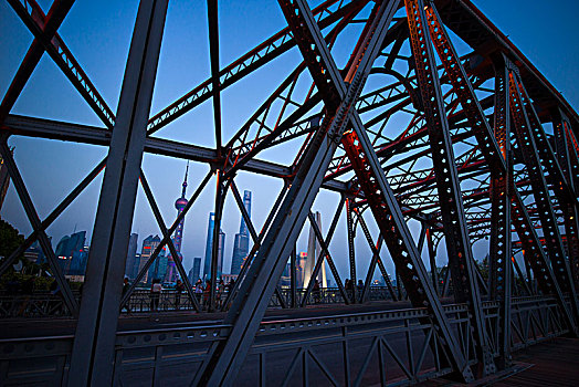 上海外白渡桥,外滩,大桥,钢桥