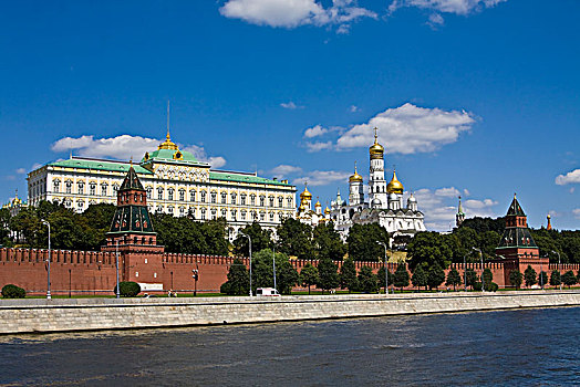 莫斯科,克里姆林宫,宫殿,大教堂,河,俄罗斯,欧洲