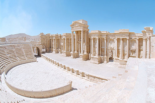 圆形剧场,古城,帕尔迈拉,地区,叙利亚,亚洲