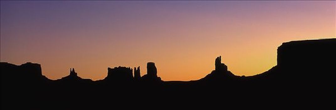 黎明,纪念碑谷,州立公园,亚利桑那,美国