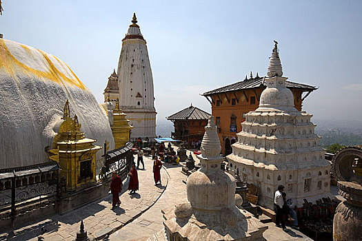 尼泊尔加德满都斯瓦扬布神庙,猴庙
