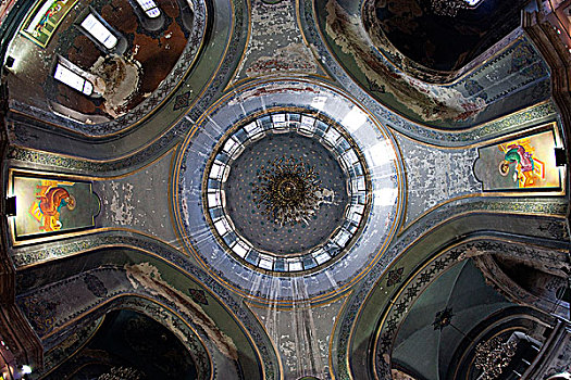 圆顶,天花板,索非亚,大教堂,哈尔滨,黑龙江,中国