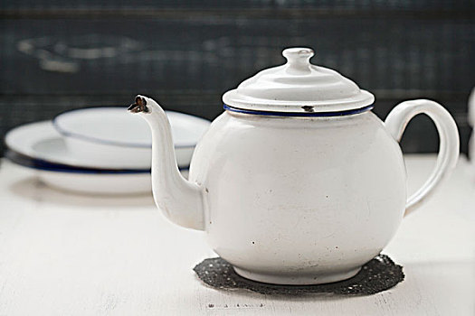 老,瓷釉,茶壶