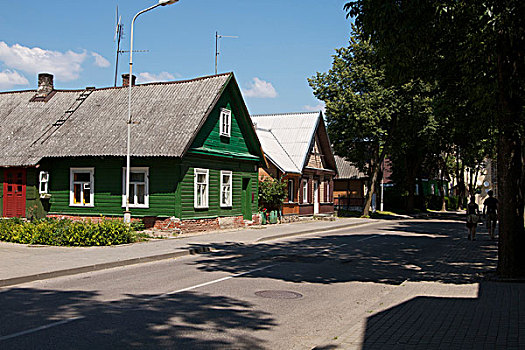 旧房,特拉凯,立陶宛,欧洲