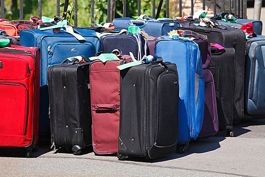 行李,手提箱,旅游,多,黑森州,德国,欧洲