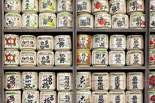 日本米酒,桶,神祠,镰仓,神奈川,关东地区,本州,日本