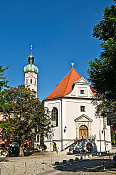 教堂,达豪,巴伐利亚,德国,欧洲
