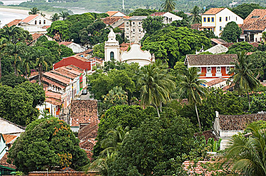 风景,上方,历史,中心,世界遗产,伯南布哥,巴西,南美