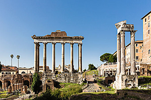 古罗马广场,庙宇,世界遗产,罗马,意大利
