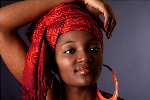 非洲女人,裹头巾