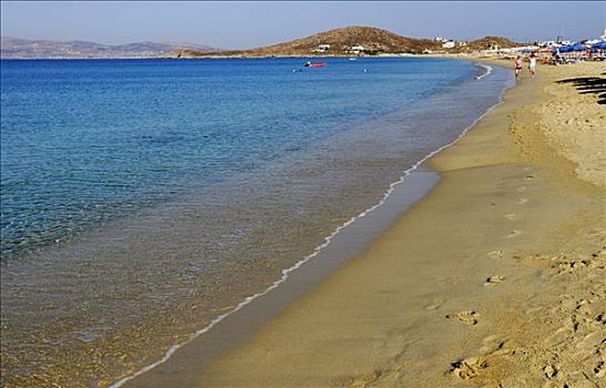 希腊,基克拉迪群岛,纳克索斯岛,海滩
