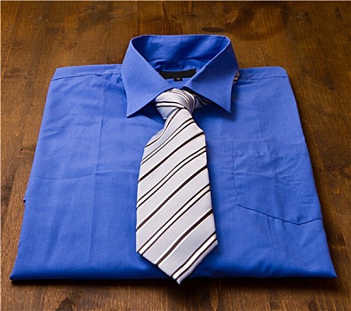 新,蓝色,男人,衬衫,领带