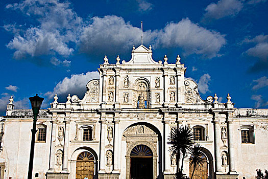 危地马拉,安提瓜岛,大教堂,毁坏,地震,只有,小,局部,上菜,教区教堂