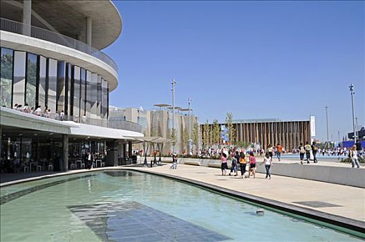 风景,亭子,2008世博会,世界博览会,萨拉戈萨,阿拉贡,卡斯提尔,西班牙,欧洲