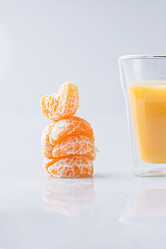 橘子,一杯,橙汁