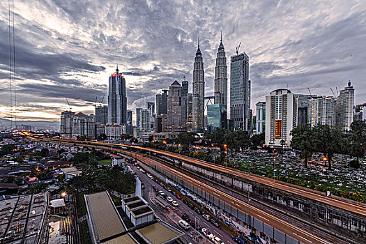 风景,双子塔,吉隆坡,马来西亚,亚洲,首都