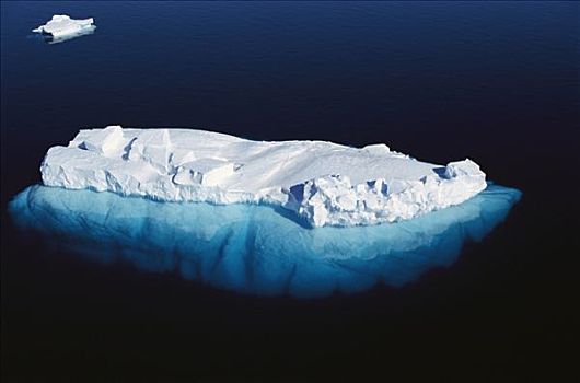 航拍,冰山,展示,大量,水下,南极