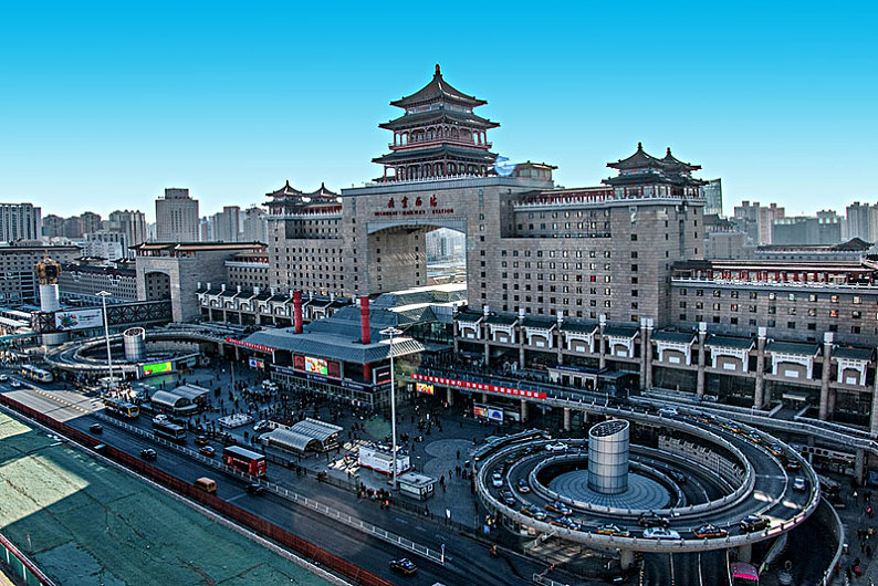 北京站鸟瞰图图片