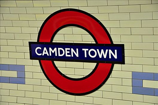 地下,标识,卡姆登,城镇,车站,伦敦,英格兰,英国,欧洲