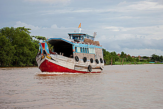 河船,湄公河,三角洲,越南,印度支那,东南亚,东方,亚洲